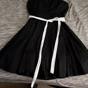 Black and white semi formal cocktail dress